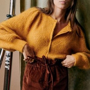 SEZANE Solena Cardigan, Honey colour, Size XXL, BNWT, never worn